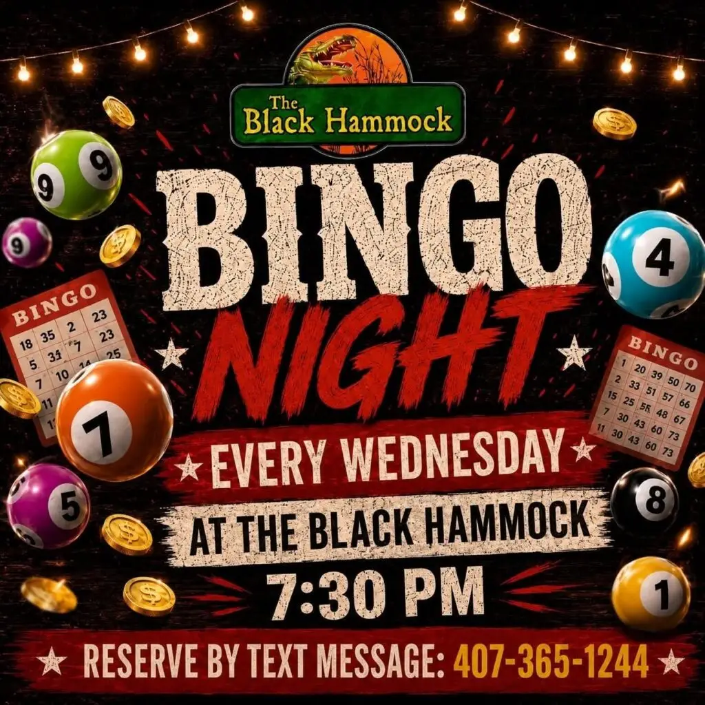 Bingo Night at Black Hammock - Every Wednesday at 7:30pm